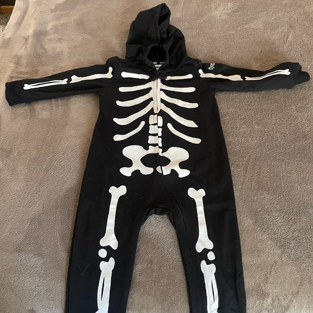 Tipsy Elves Black Hooded Skeleton Onesie